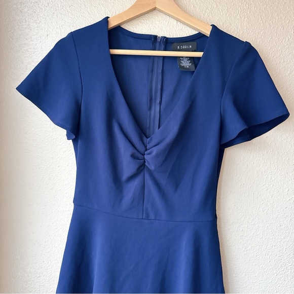 B. Darlin Fit & Flare Navy Blue Mini Dress - Size 7/8 - Picture 2 of 10